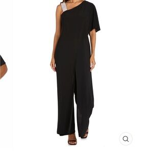 Elegant Black One-Shoulder Jumpsuit
